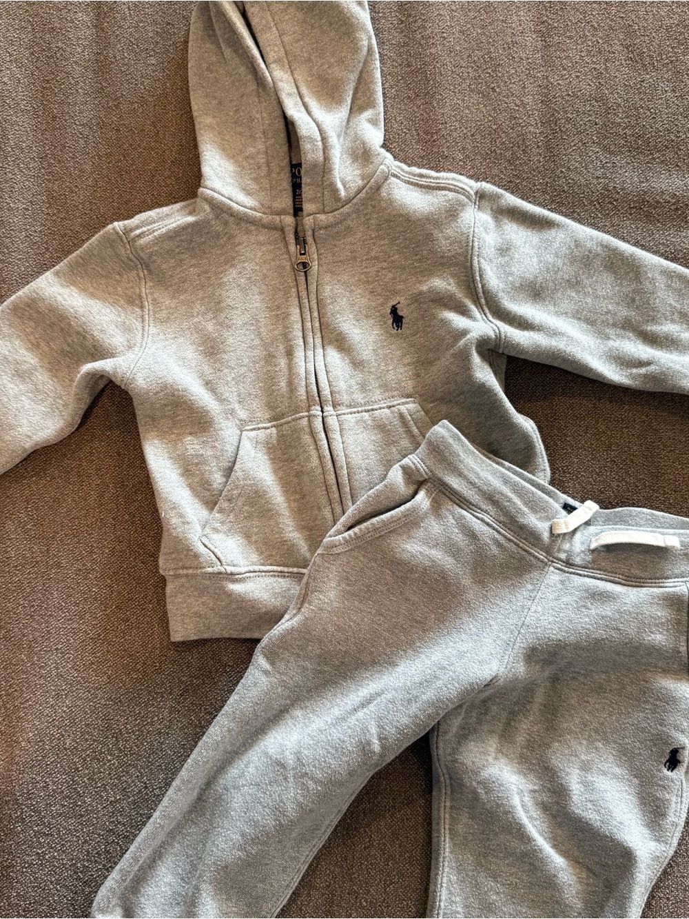 Ralph Lauren Kids Gray Zip Hoodie & Jogger Set